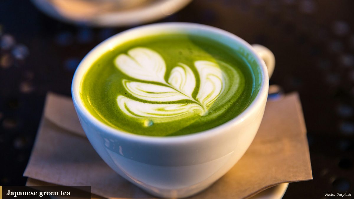 A calming cup of jasmine green tea in a quiet setting